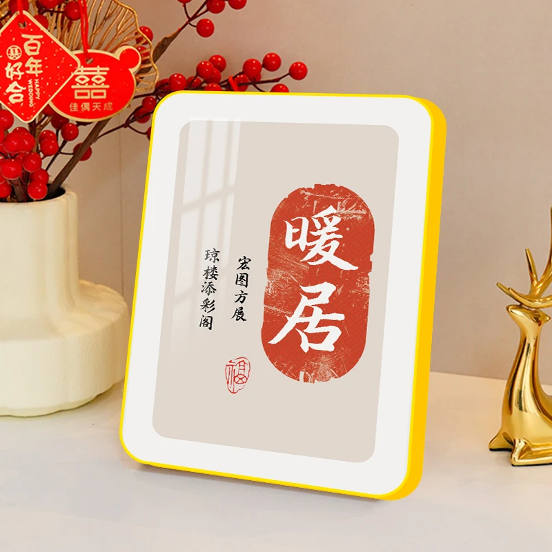 阪画屋简约摆台画现代时尚客厅竖款单幅桌面装饰摆件【商城活动】