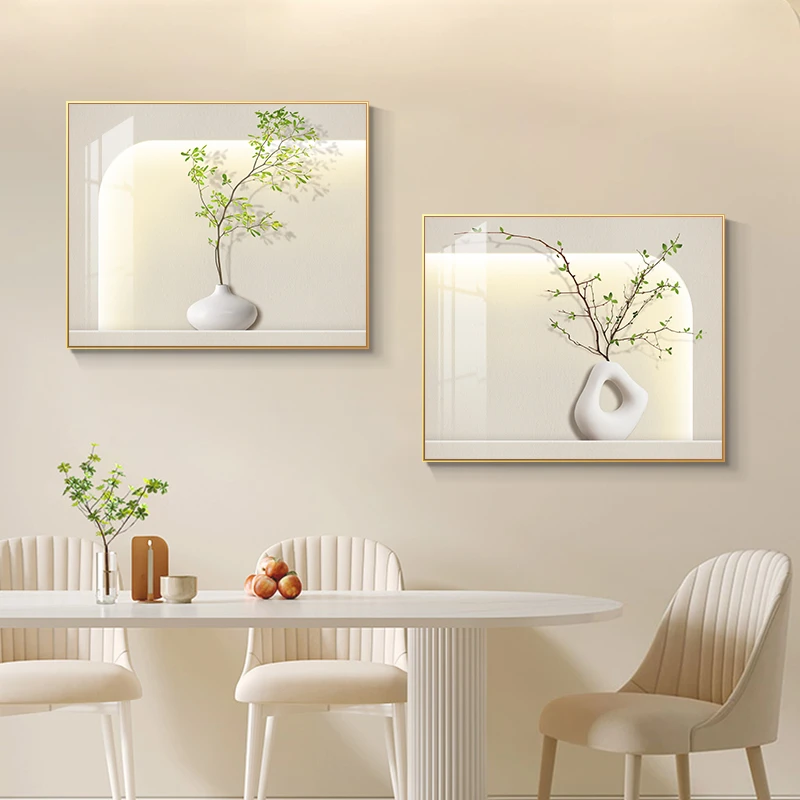 北欧现代饭厅装饰画小清新餐桌背景墙挂画奶油风餐厅挂画【商0】