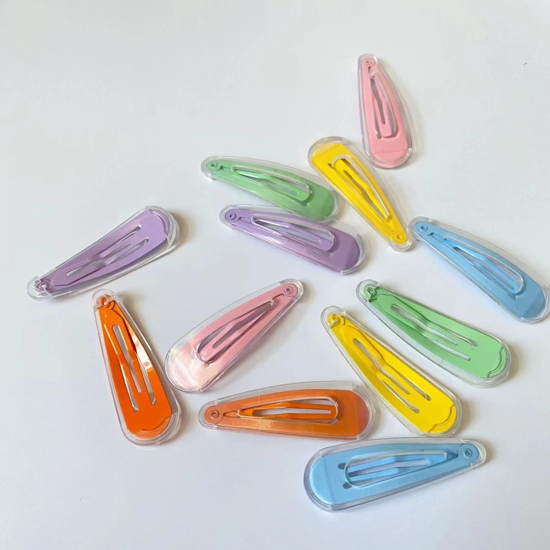 透明糖果色掰掰夹DIY刘海夹网红可爱学生彩色少女心混色混装百搭