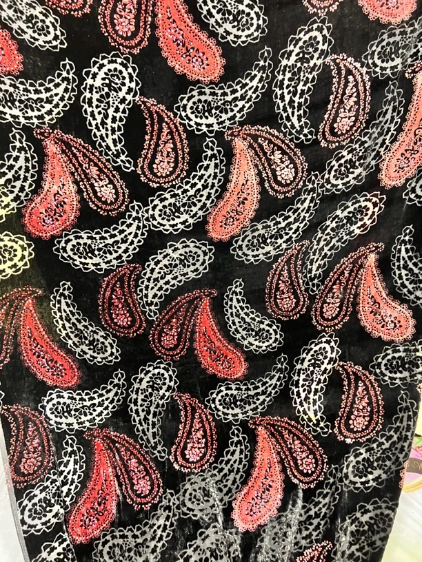 OZTUR/欧孜特OZTUR欧孜特手绘真丝绒民族风布料