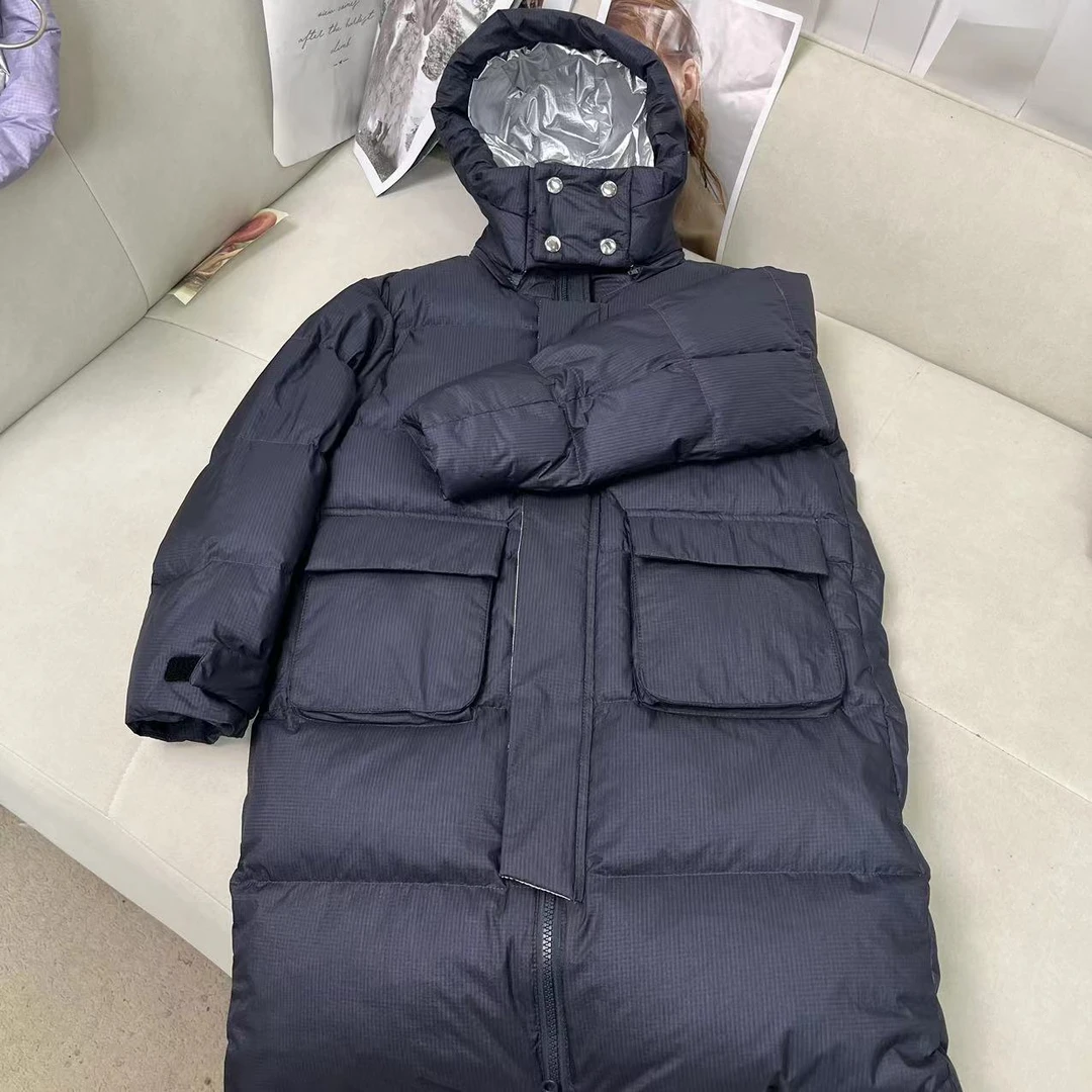 儿童连帽高级感冬季新款长款羽绒服 H919