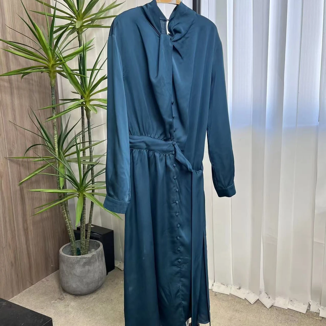 秋季新款气质百搭长袖连衣裙 H206