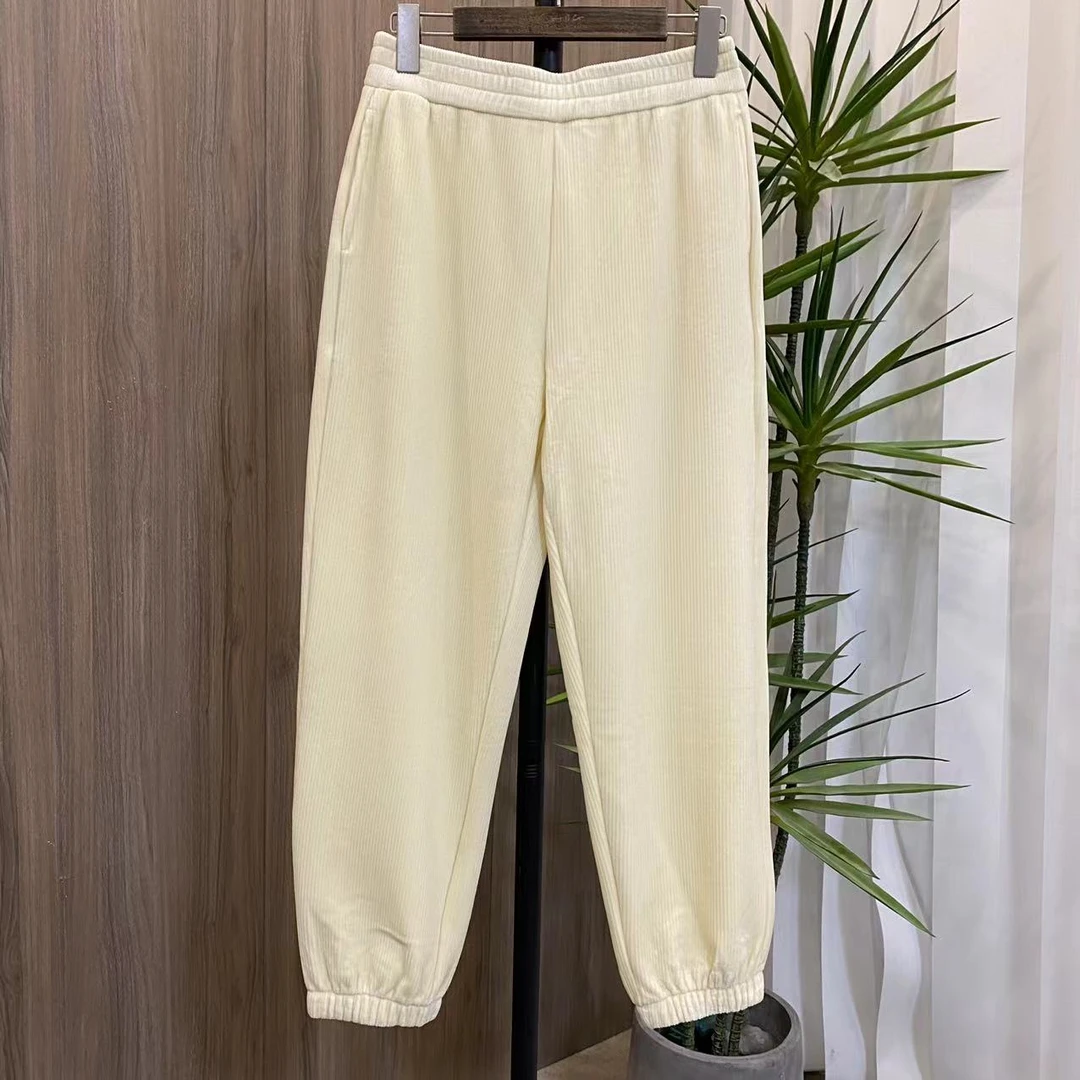 冬季加绒厚款时尚百搭束脚雪尼尔休闲裤 C1768