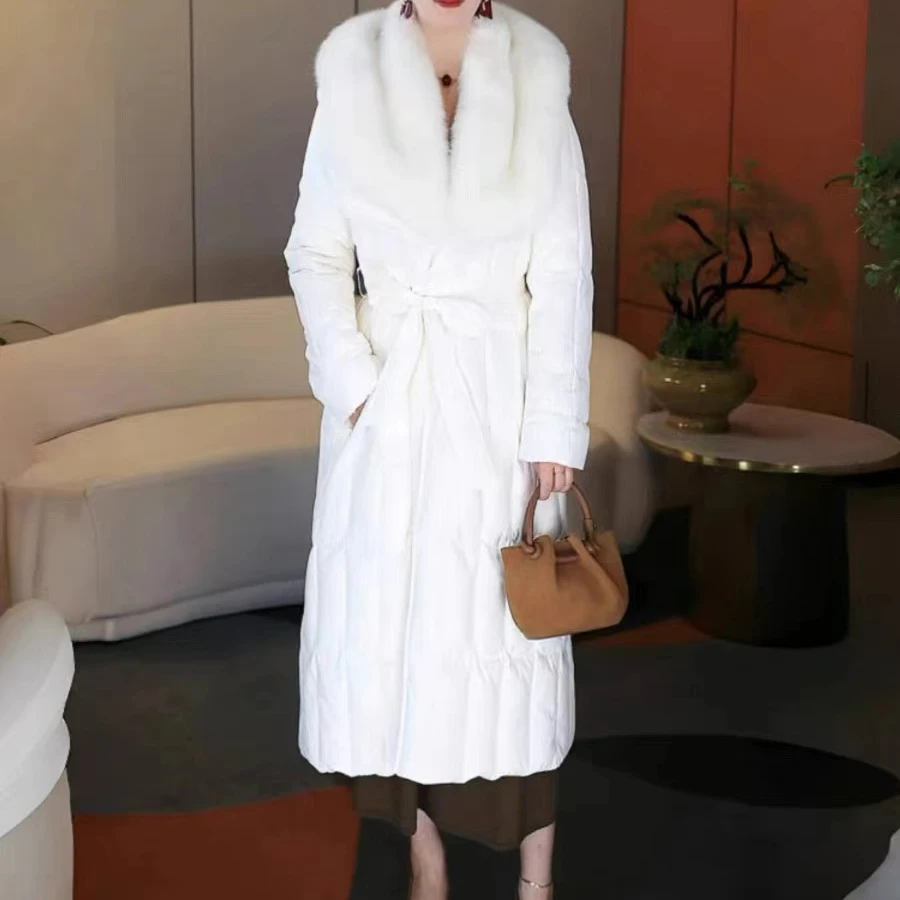 冬季气质高级感财阀千金显瘦长款鹅绒服H292