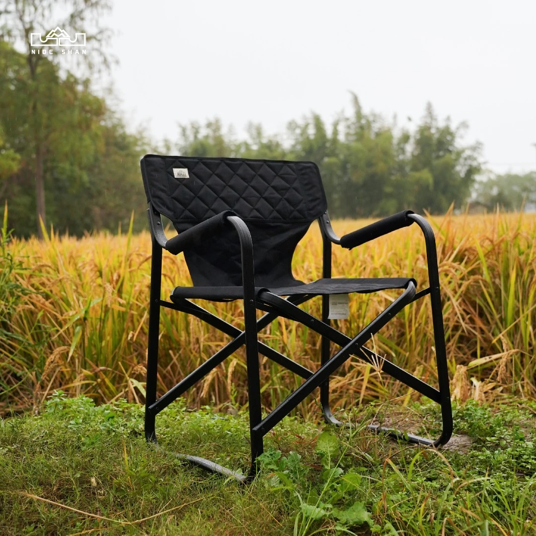 【你的山·导演椅】户外露营折叠铝合金黑色导演椅夹棉布舒适轻量化