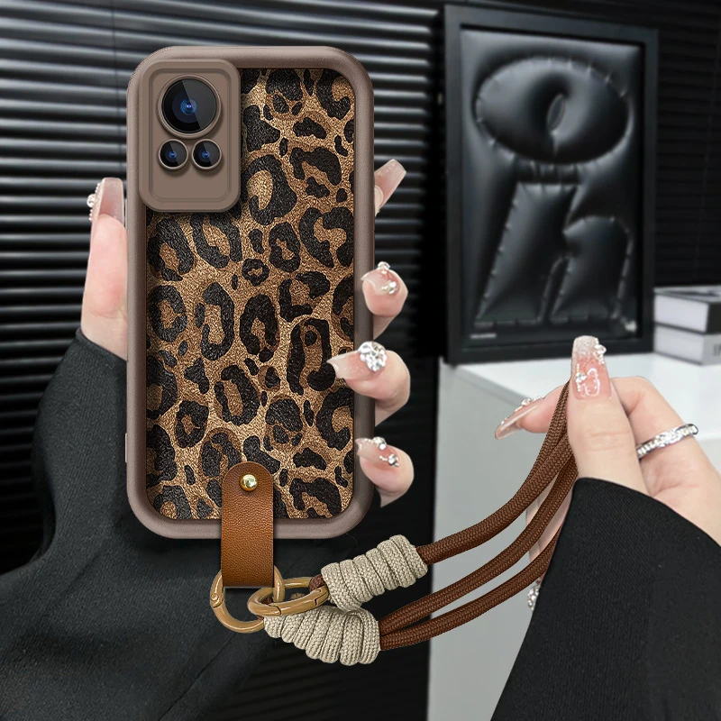 适用【华为nova12pro】ins风秋冬美拉德豹纹防摔全包创意网红手机壳