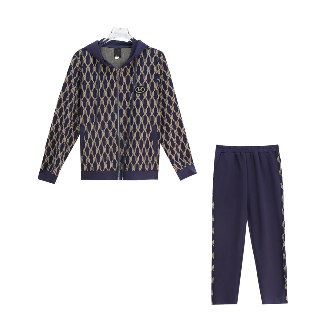 秋冬长袖印花连帽休闲时尚卫衣休闲裤套装S2457