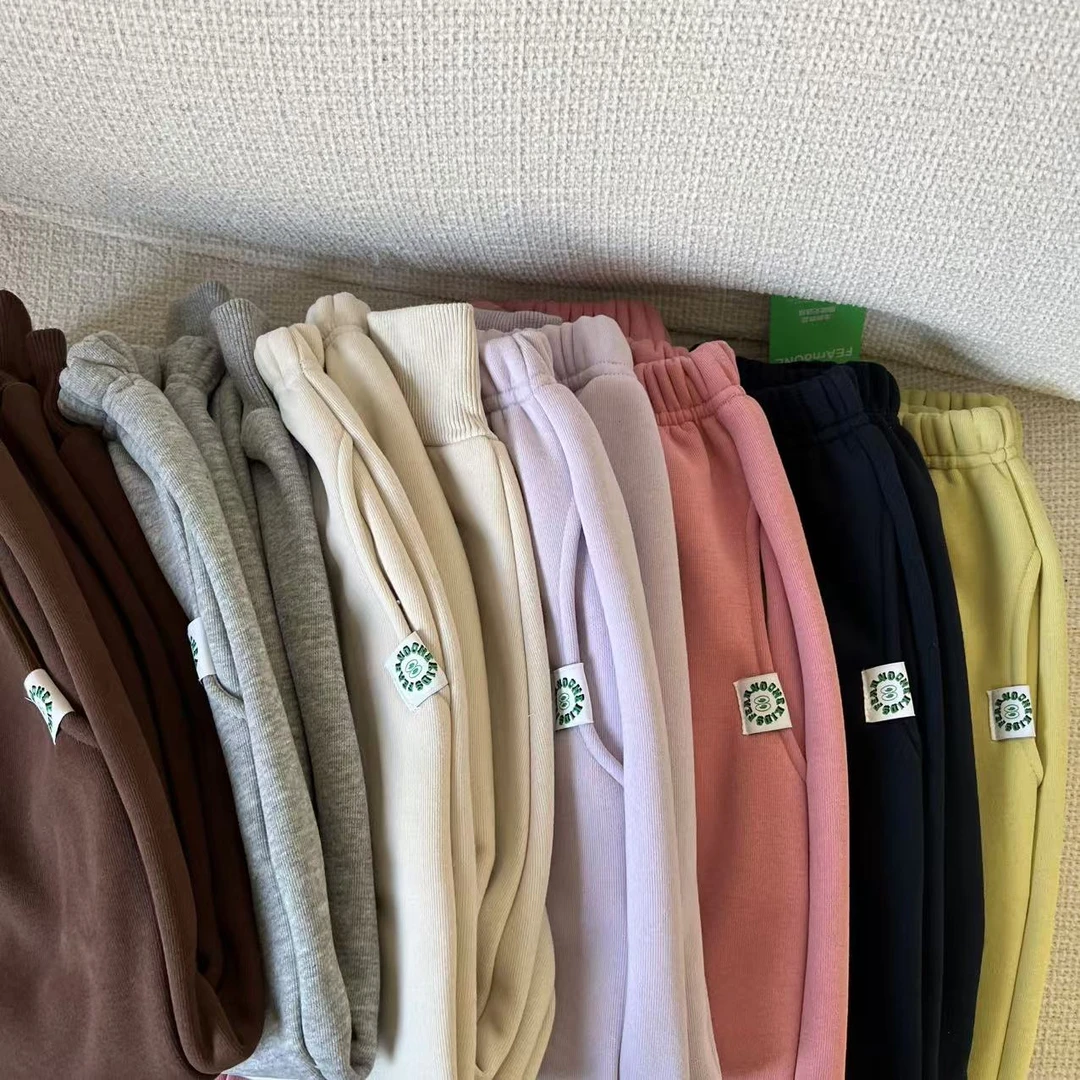 草莓香蕉【冬季新款】儿童彩色加绒束口卫裤  T681