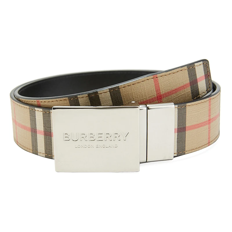 全新未使用 BURBERRY/博柏利 男士扳扣式皮带腰带 80198171