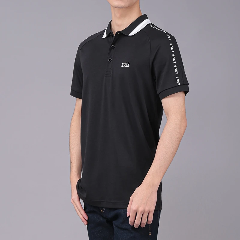 HugoBoss雨果博斯男士棉质休闲修身弹力短袖POLO衫50452874