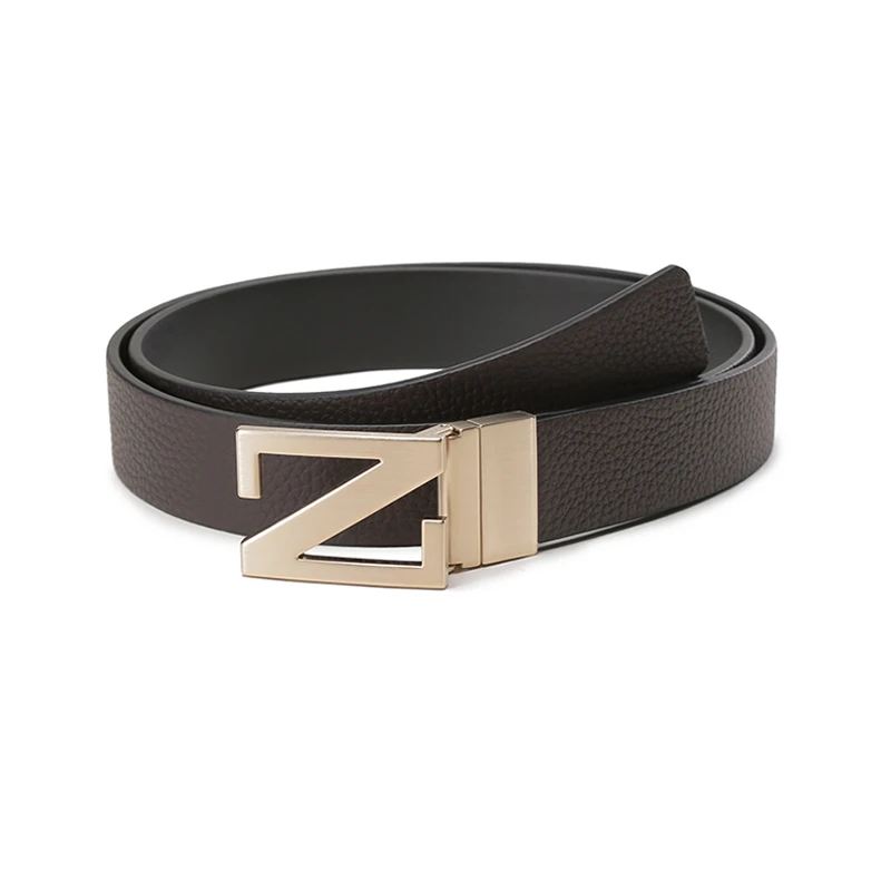 ZEGNA杰尼亚 男士扣头可裁剪双面旋转腰带3.5cm LHBOV B027OZ