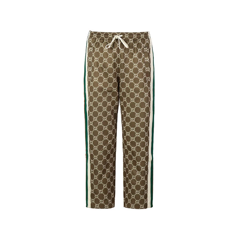 Gucci古驰 女士双G老花宽松运动休闲裤阔腿裤慢跑裤 671496 XJD1G