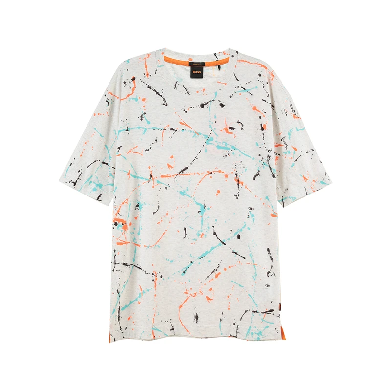 HugoBoss雨果博斯男士orange系列棉质圆领潮流短袖T恤50486513