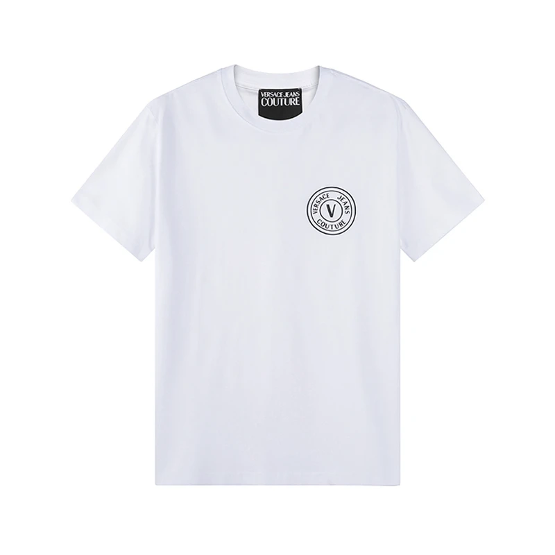 Versace Jeans Couture范思哲 男士圆领短袖T恤74GAHT06 CJ00T
