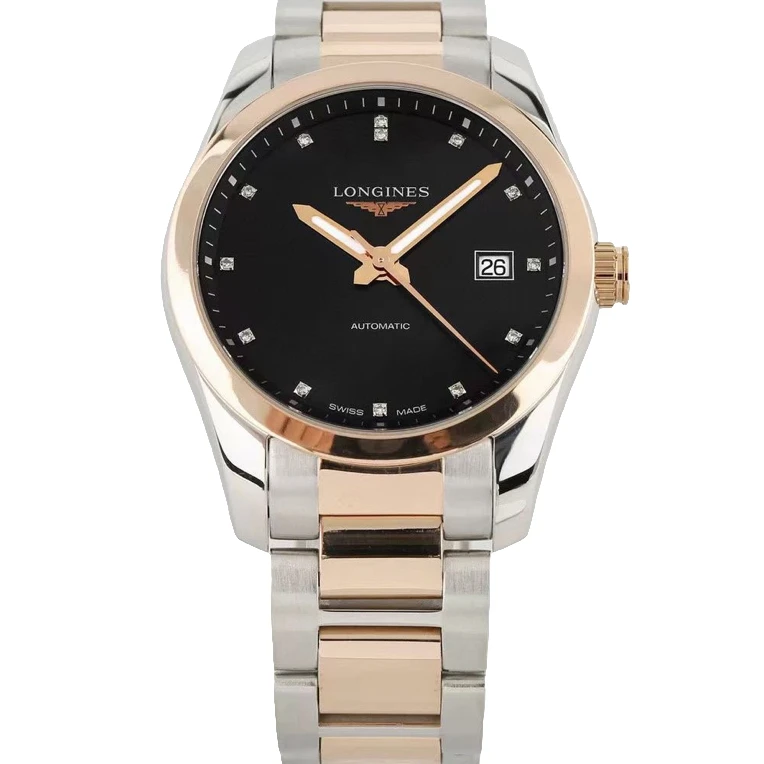 99新 Longines/浪琴 康铂785/40mm/钻刻夜光机械男士表/