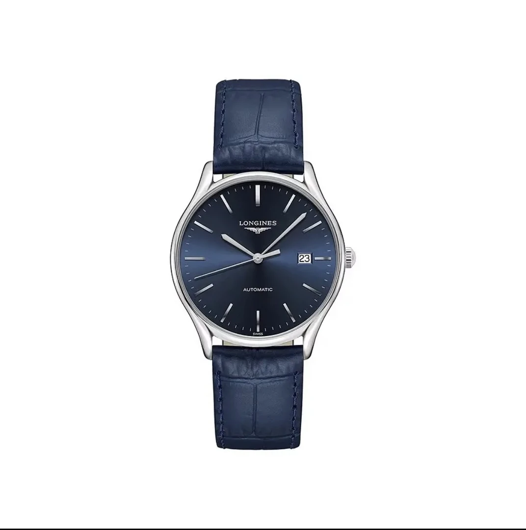 99新 Longines/浪琴 律雅960/机械男表/蓝盘/表径38.5