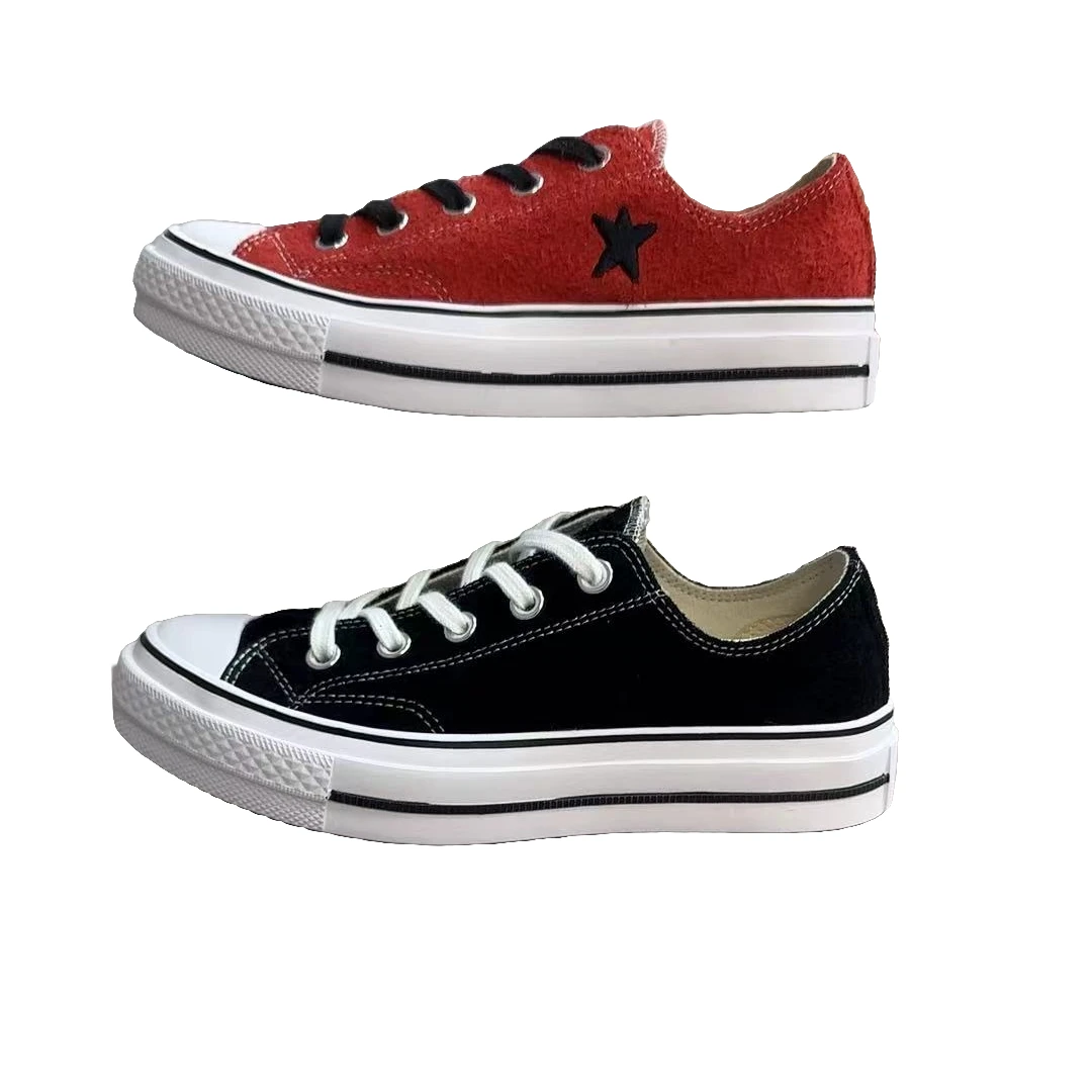 FM新款雪花翻毛运动牛复情侣古低帮休闲时尚系带休闲厚底时尚板鞋