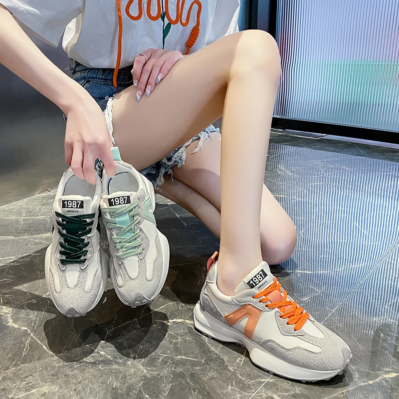 【云溪专属】阿比让百搭时尚流行拼色小蛮腰舒适休闲阿甘女鞋