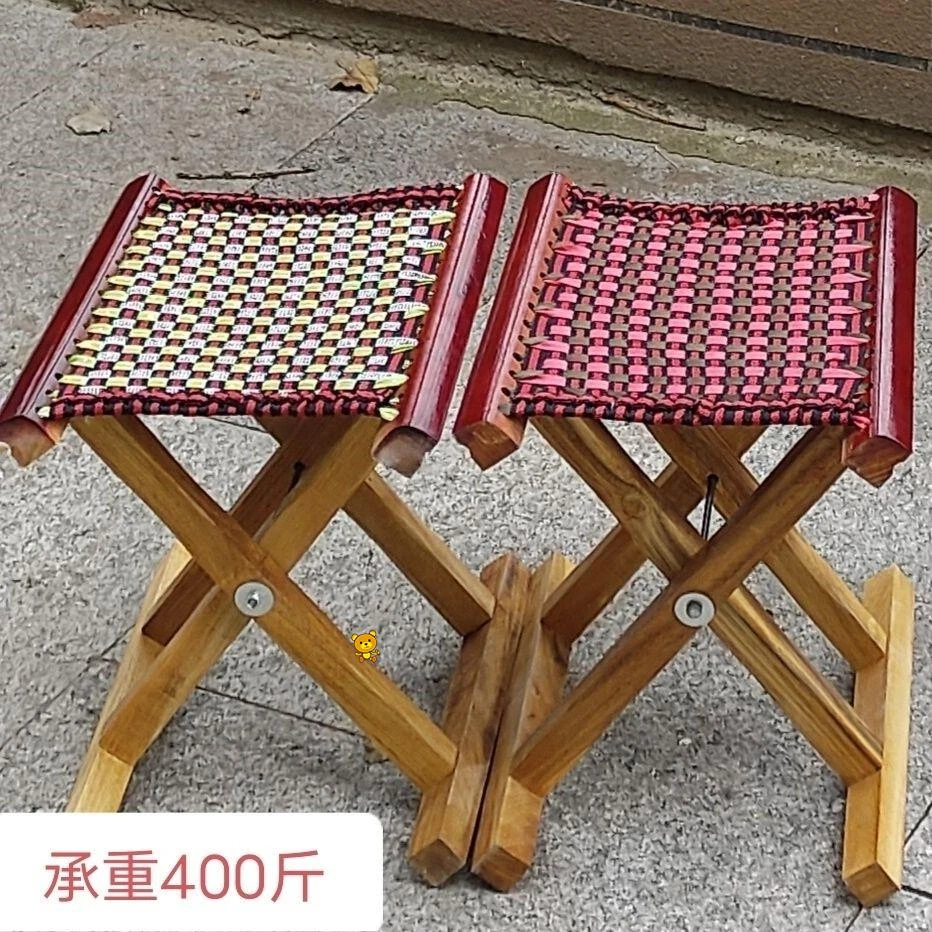 户外折叠凳槐木马扎烧烤凳家用凳便携式钓鱼凳换鞋凳实木板凳