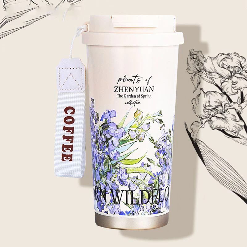 铃兰不锈钢杯316古风男女咖啡杯保温杯创意泡茶国潮大容量水杯