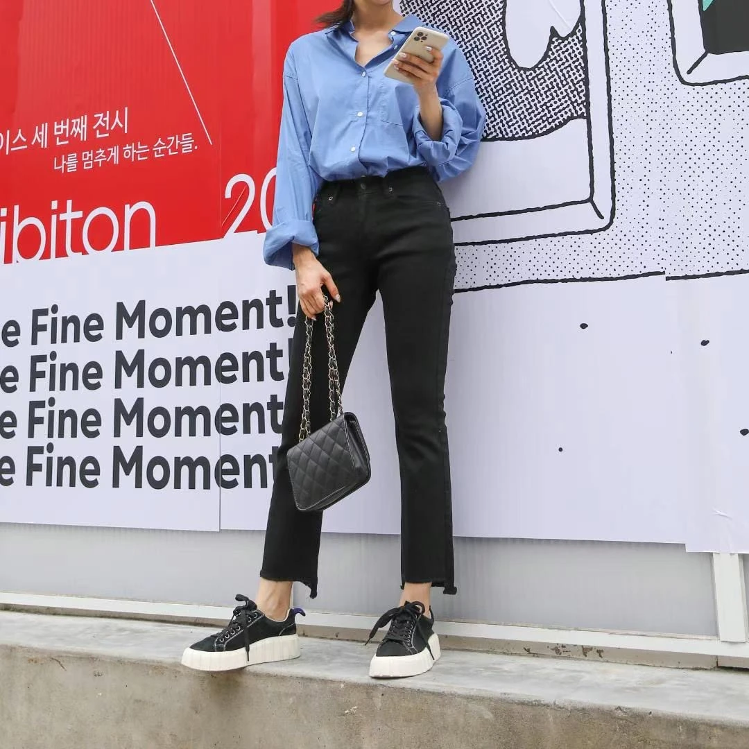 韩国东大门正品代购 2024微喇牛仔裤942（no退）