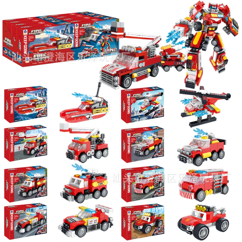 擎天柱拼装积木玩具儿童小颗粒积木拼装益智擎天战士黄蜂战士金刚