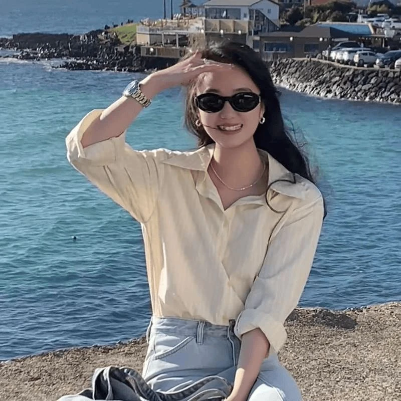 熟轻小众长袖衬衫早秋2024新款宽松休闲衬衣气质减龄高端上衣女士