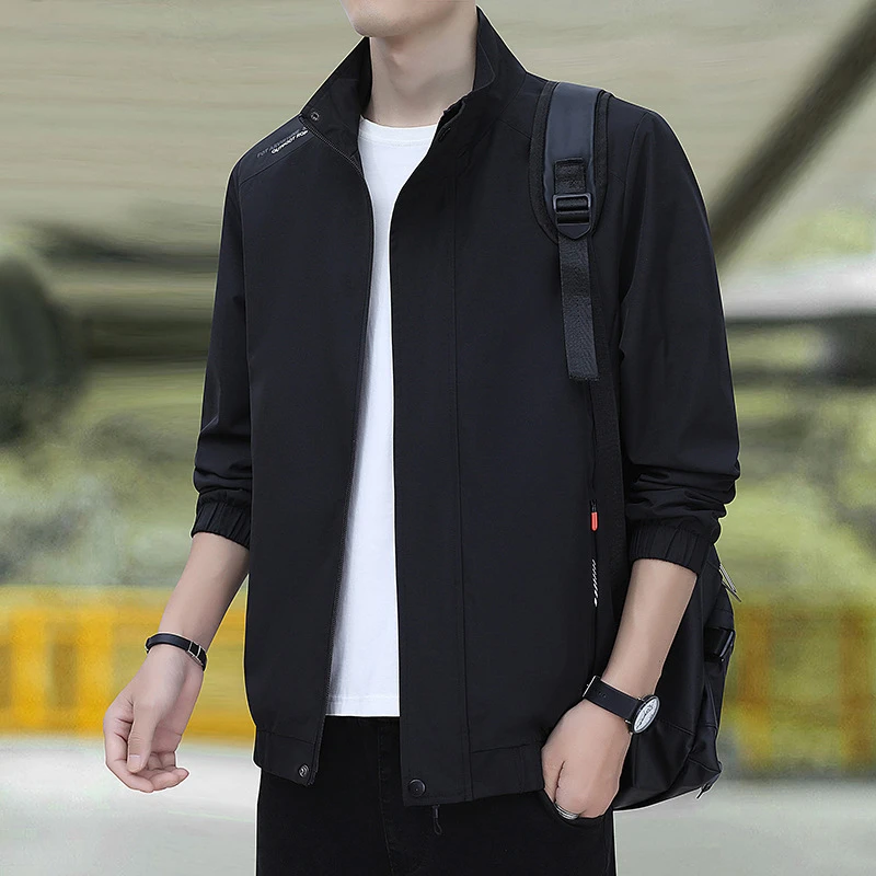 春季户外男士防风防水外套冲锋衣男装上衣新款休闲潮流夹克