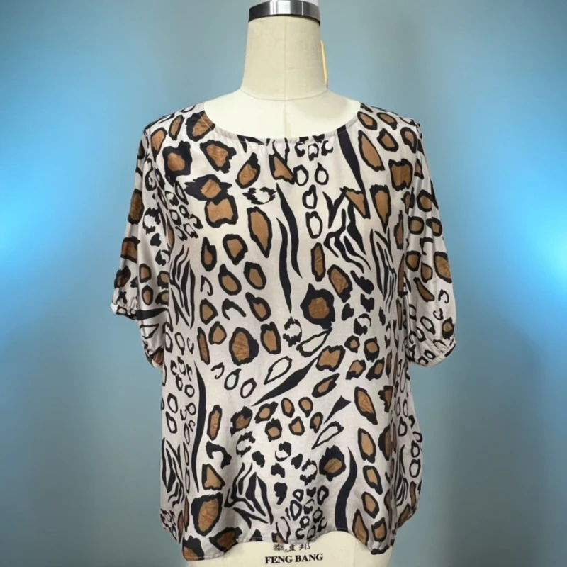 【083】100%桑蚕丝简约时尚百搭气质风宽松衬衫圆领5002-H58