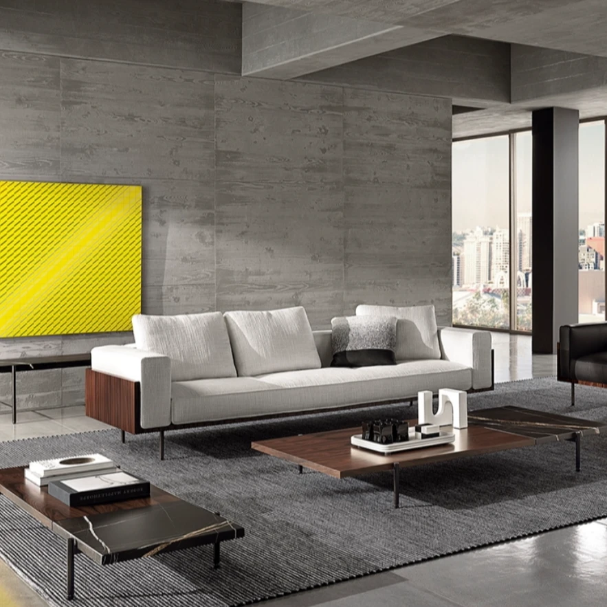 YOUKA Brasilia巴西利亚沙发意式极简皮艺沙发客厅轻奢高端设计师