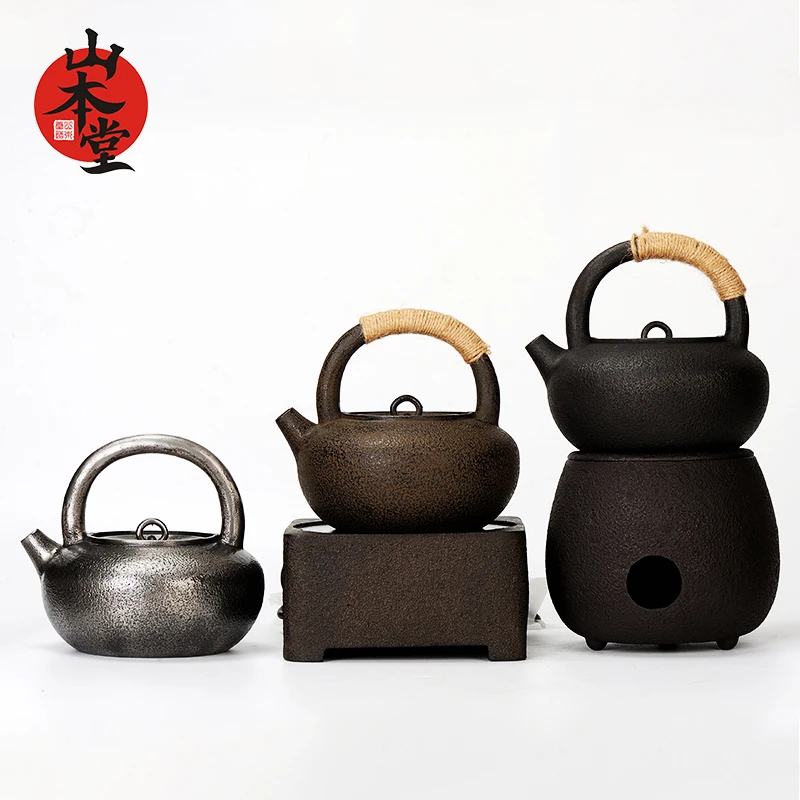 山本堂 【砂土瓶】砂铁煮茶器砂铁壶日式纯手工烧水泡茶壶煮水