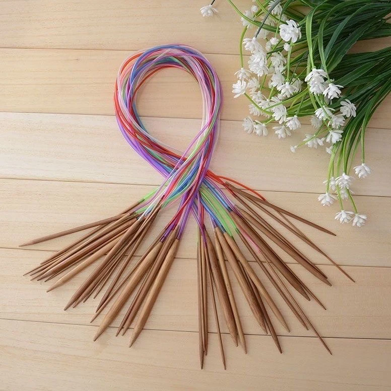 竹环形针毛衣专用针一套（18付）80厘米长