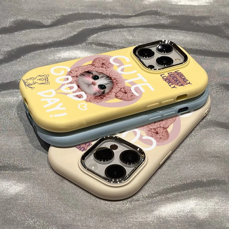 KEWU脸红猫咪肤感壳适用苹果15手机壳iphone13/14promax防摔12/11