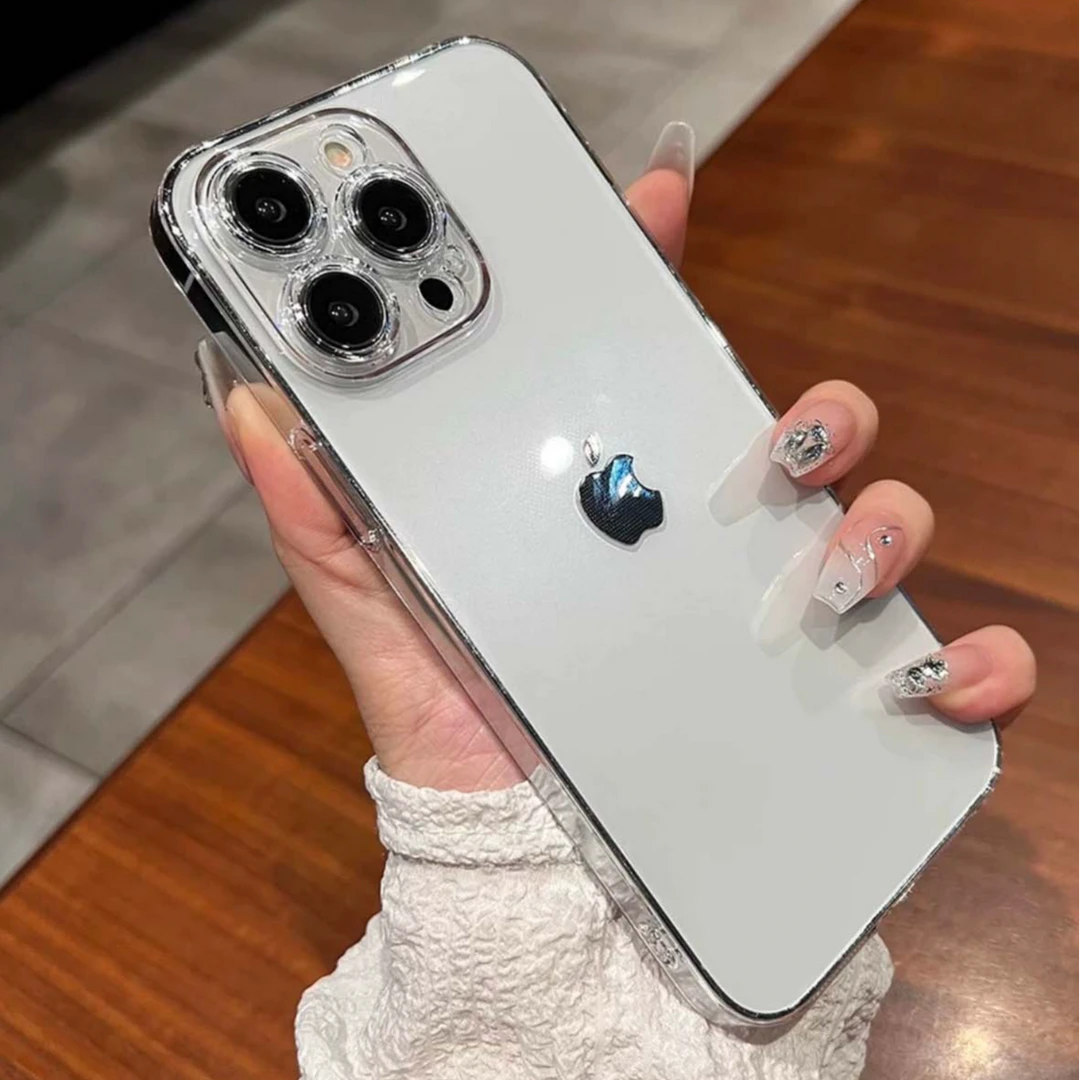 PC冰透壳iPhone15不发黄13手机壳苹果14Pro透明12/11保护套14硬壳