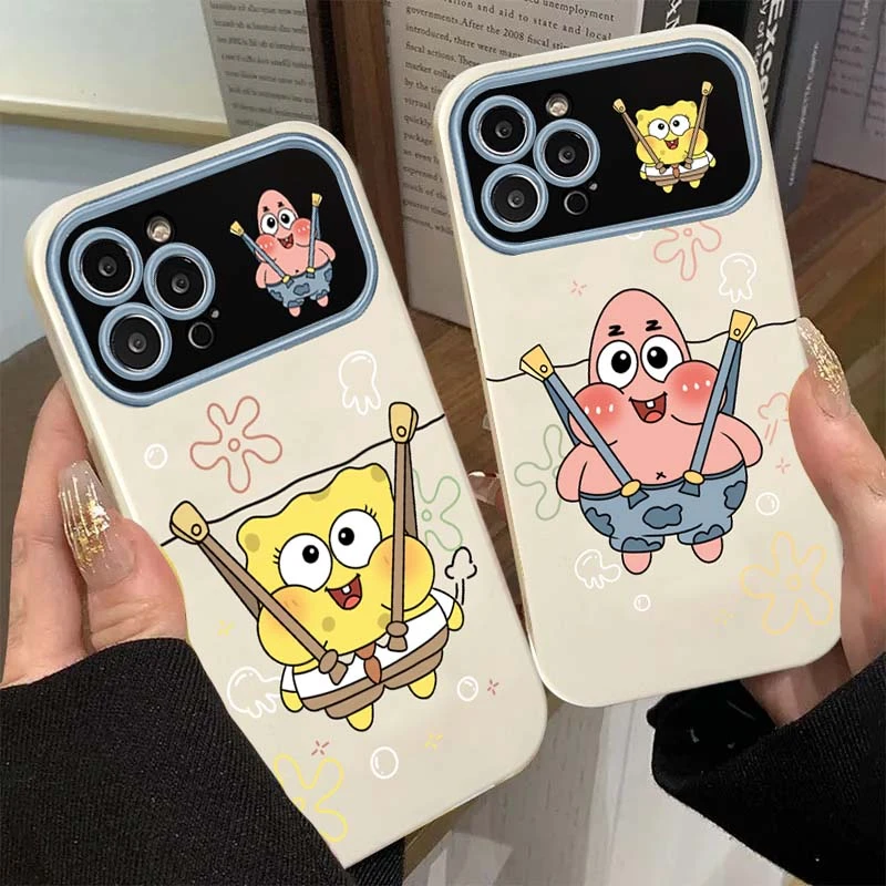 KEWU派大星视窗款苹果华为vivo小米oppo手机壳iphone15情侣卡通软