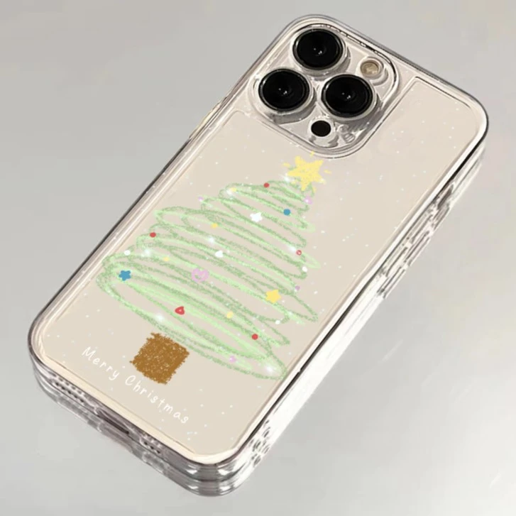 KEWU下雪圣诞树适用iPhone15/14/13手机壳苹果小米vivo华为oppo软