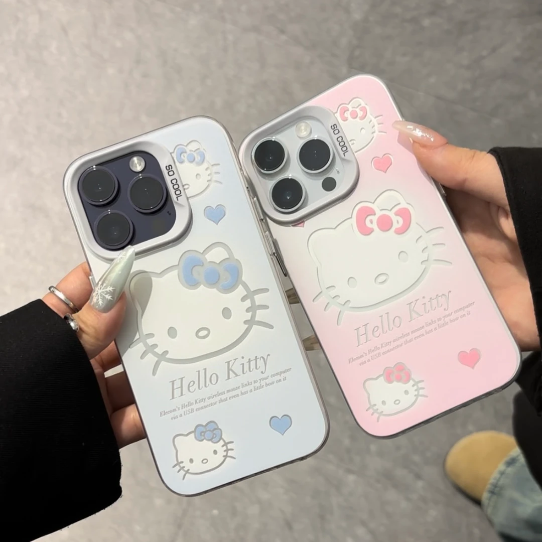 KEWU闺蜜款粉KT猫iphone15promax/13苹果14手机壳vivo华为女oppo