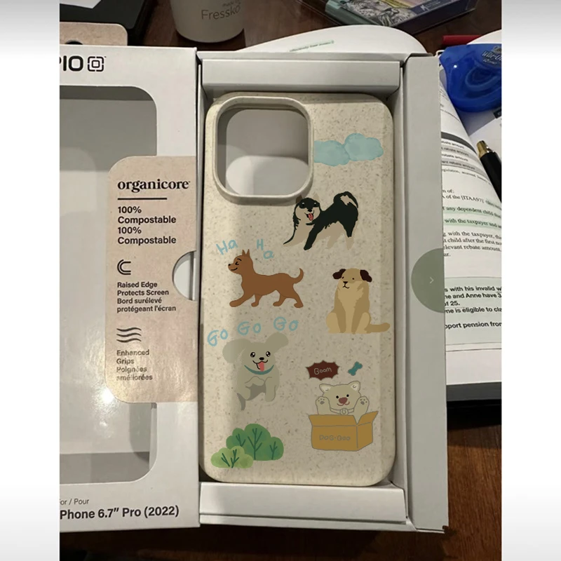 可爱狗狗小麦壳适用苹果14手机壳iPhone13promax新款12全包11/xs