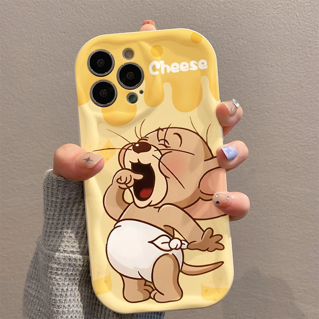 KEWU可爱奶酪杰瑞鼠手机壳适用苹果15promax华为/vivo/小米/oppo