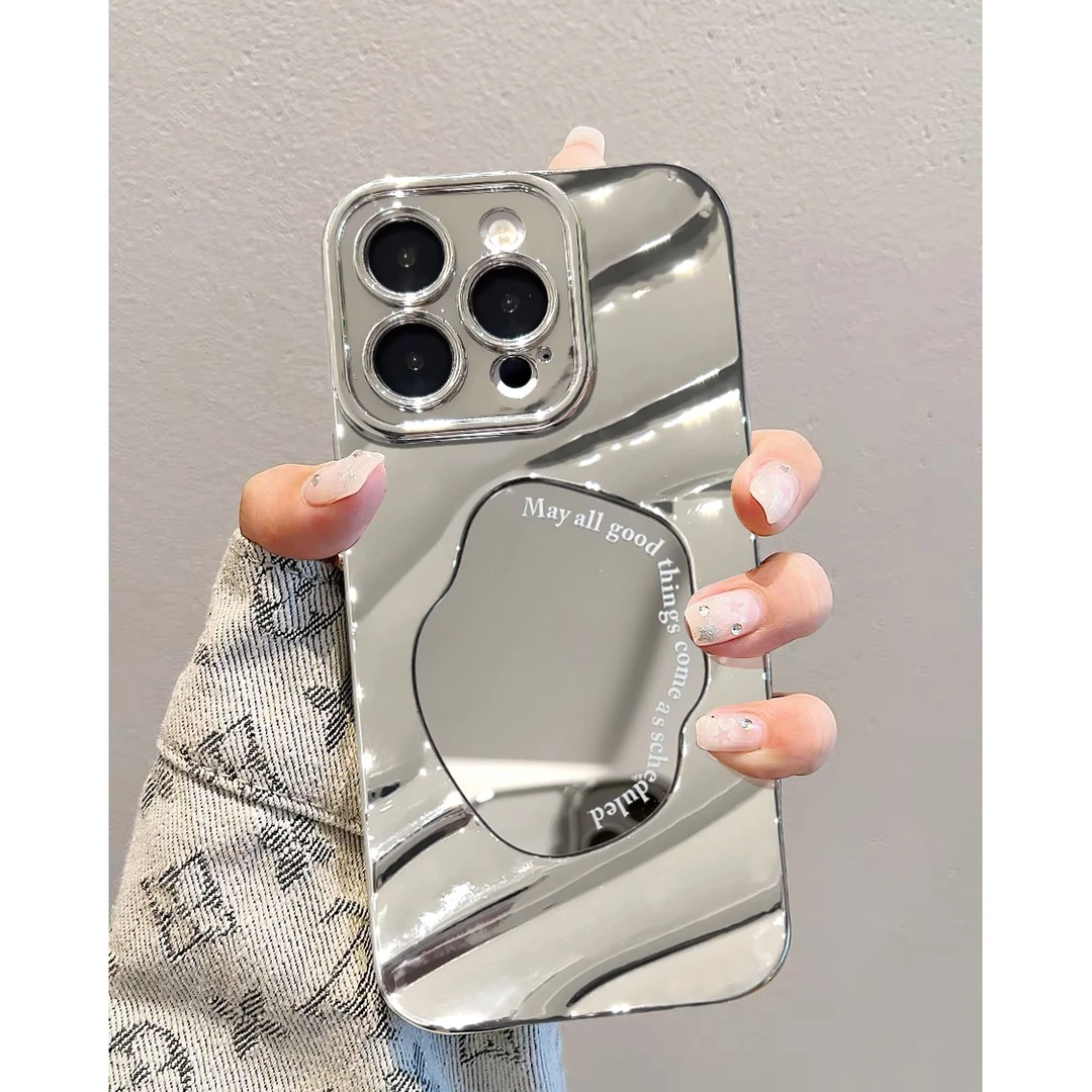 KEWU高级水波纹镜面苹果15手机壳iPhone13promax12防摔11全包女xs