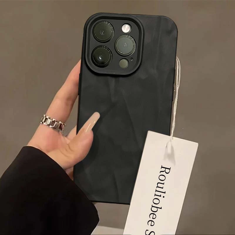 KEWU高级肤感褶皱纹理苹果15手机壳iphone13/14promax防摔12/11软