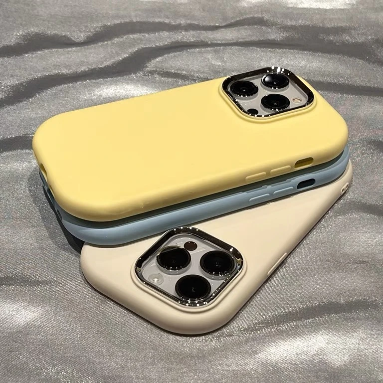 KEWU日韩ins糖果色金属框苹果15手机壳iphone13/14promax肤感12软