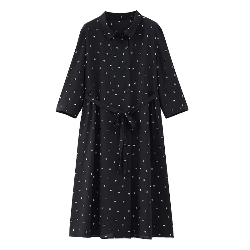 夏季系带七分袖连衣裙ZB4035