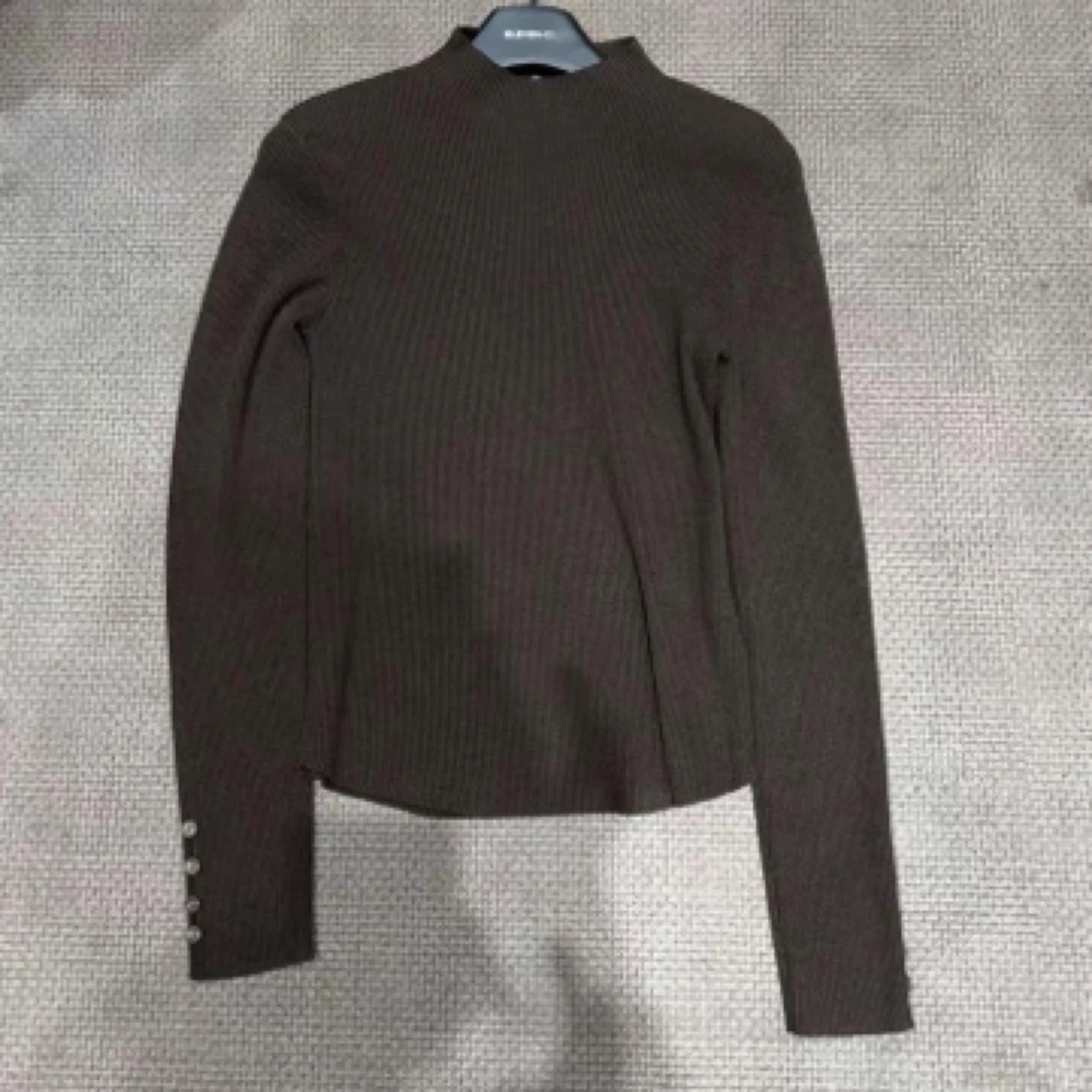 时尚百搭“天使”针织衫女款简约半高领显瘦打底衫