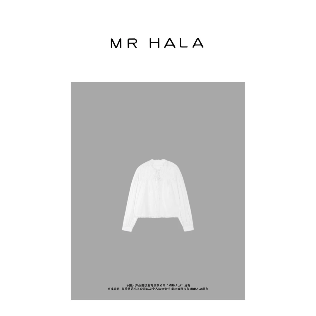 MRHALA 交泰蕾丝镶嵌府绸棉开衫女 GT71018
