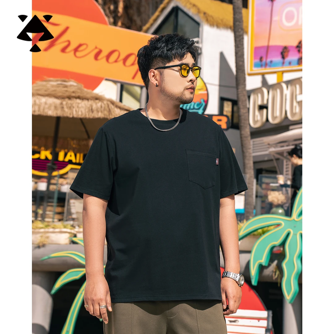 【断码捡漏】森老板大码男装夏季简约休闲短袖T恤胖男生宽松半袖