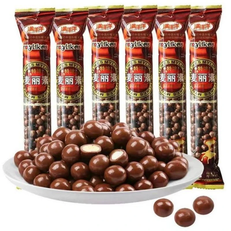 manyangyang/满洋洋特浓麦丽素巧克力怀旧颗粒彩色夹心巧克力豆