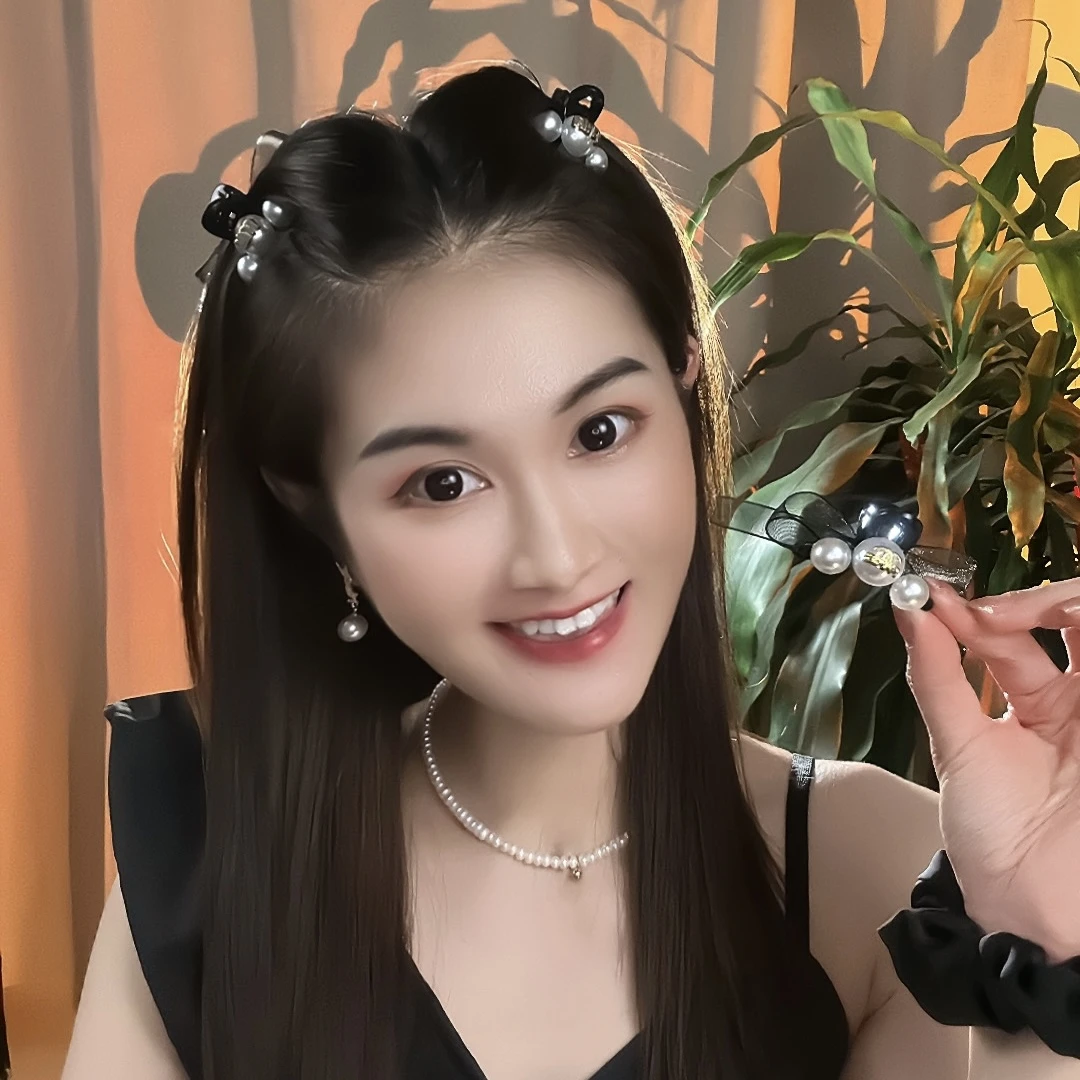 网纱气质小号刘海抓夹公主头百搭碎发夹子头饰
