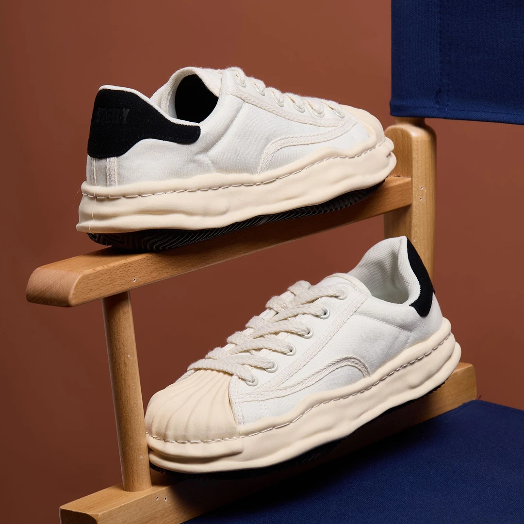 贝壳头溶解鞋底3.5CM增高厚底小白鞋男帆布鞋加绒情侣休闲鞋板鞋