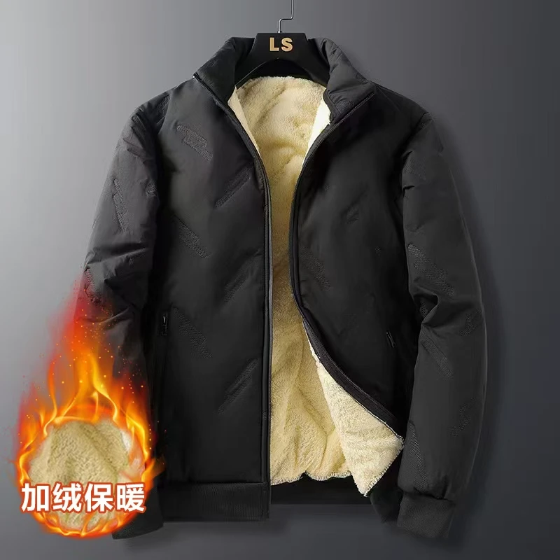 【防风/防水/防污】加厚男女同款保暖大码加绒立领棉衣棉服8966